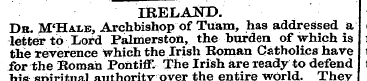 IRELAND. Dk. M'Haxe, Archbishop of Tuam,...