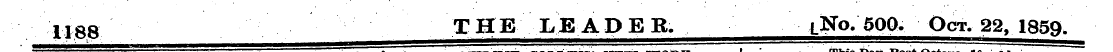 118S THE LEADER. jNo. 500. Oct. 22, 1859...