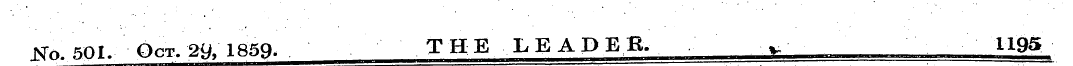 No.. 501. Oct. 29, 1859^ THE LEADEE, ^ 1...