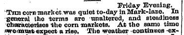 Friday Evening. 'Tnn corn market was qui...