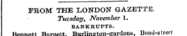 ] ' FROM THE LONDON GAZETTE. Tuesday, No...