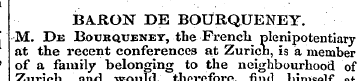 ,. , , ¦ ¦ ¦ BARON DE BOURQUENEY. M. Dis...