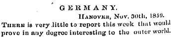 G E It M ANY. Hanovkk, Nov. CJOtli, 1830...