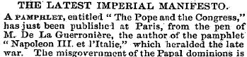 THE LATEST IMPERIAL MANIFESTO. A pamphle...