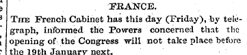 - ,. 3 -TRANCE. 3 The French Cabinet has...