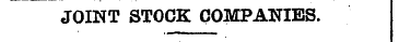 JOINT STOCK COMPANIES.