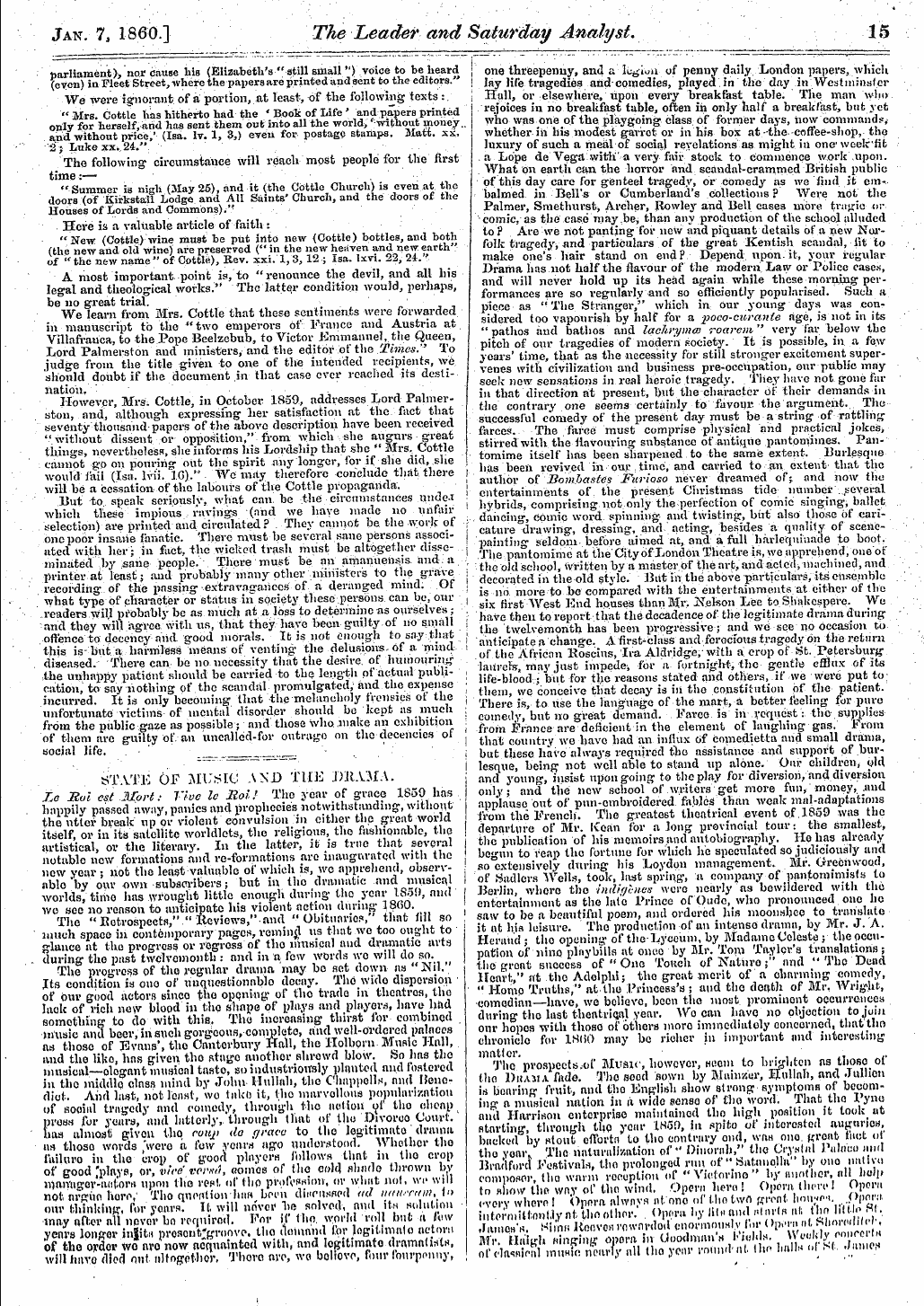 Leader (1850-1860): jS F Y, 2nd edition - One Threepenny, And A-Lugiu-N- Of Penny ...