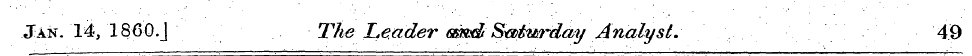 Jan. 14, 1860.J The' ¦ ¦ Leader emd T < ...