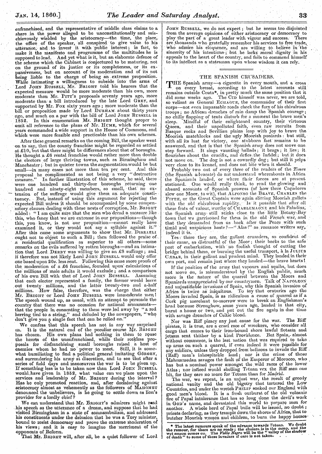 Leader (1850-1860): jS F Y, 2nd edition - ? Tho Lfttcot Rumours Speak Of Tho Advan...