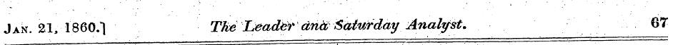 Jan. 21, 1860.1 The Leader dn<x Satutday...