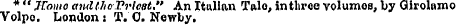 * " JFomo andthol?rlc$t," An Italian Tft...