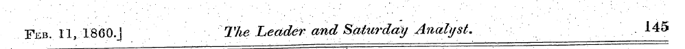 Feb. 11, 1860.J The Leader and Saturday ...