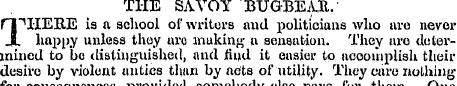 THE SAVOY BUGBEAR. nPHEBJS is a school o...