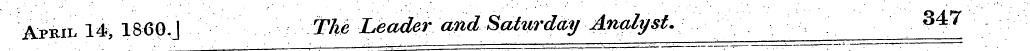 April 14> 186Q.J The Leader and Saturday...