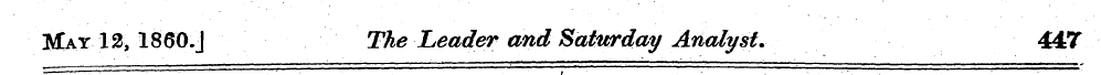 May 12 * 1860.J The Leader and Saturday ...