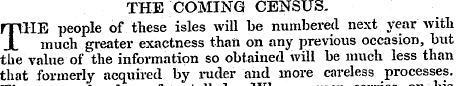 THE COMING CENSUS. mi-IE people of these...