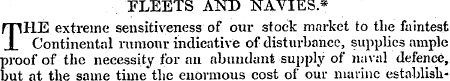 FLEETS AND NAVIES.* THE extreme sensitiv...