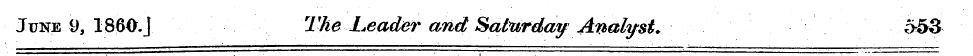 June 9, 186O. J The Leader and Saturday ...