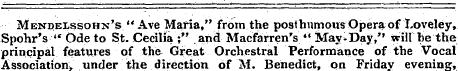 Mendelssohn's " Ave Maria," from the pos...