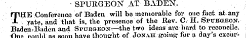 • SPURGEON AT-BADEN. ITIHE Conference of...