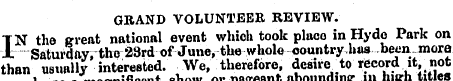 GRAND VOLUNTEER REVIEW. IN the great nat...