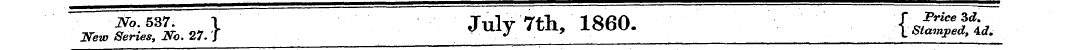 ~ 3».2i3k. { « *. } July 7th, 1860. , .£...