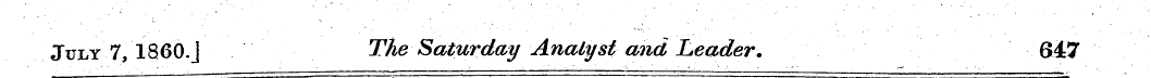 July 7, 1860.J The Saturday Analyst and ...