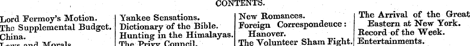 CONTENTS. Lord Fermoy's Motion. Yankee S...