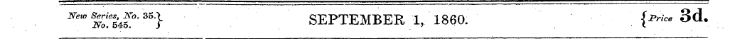 New %o%¥°' 851 SEPTEMBER 1, 1860. ' . { ...