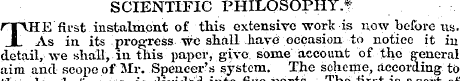 SCIENTIFIC PHILOSOPHY.? nrVHE first inst...