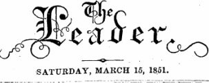 wp if Of P T.©. . SATURDAY, MARCH 15, 1851.