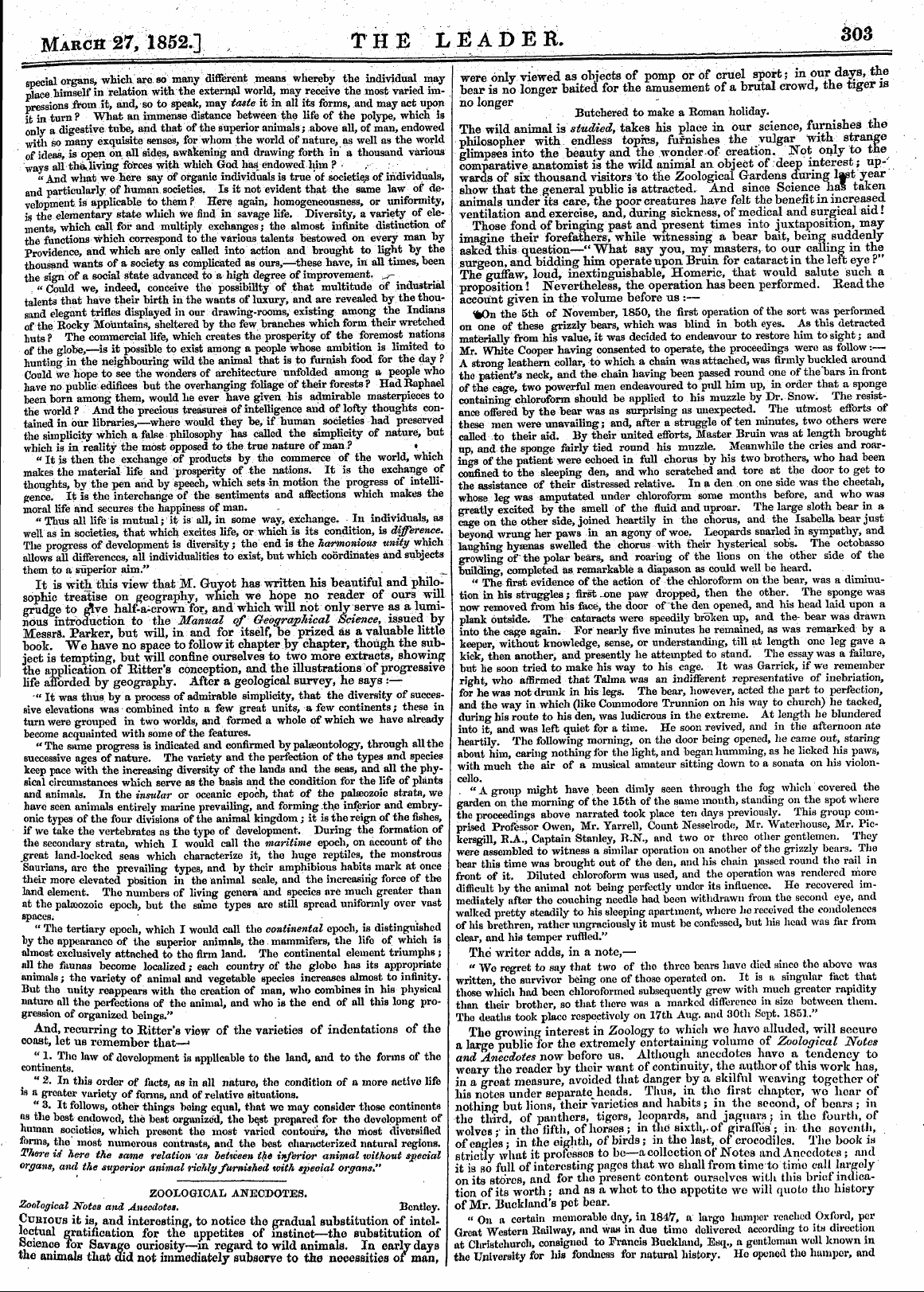 Leader (1850-1860): jS F Y, Town edition - Untitled Article