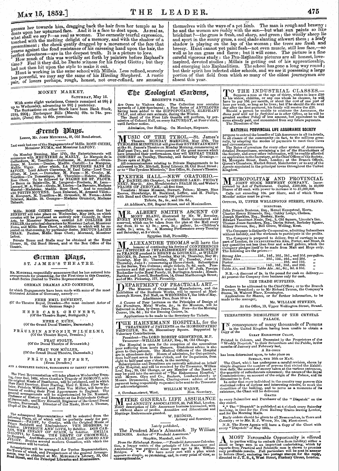 Leader (1850-1860): jS F Y, Town edition - Dfrcjtcfr Wm8*