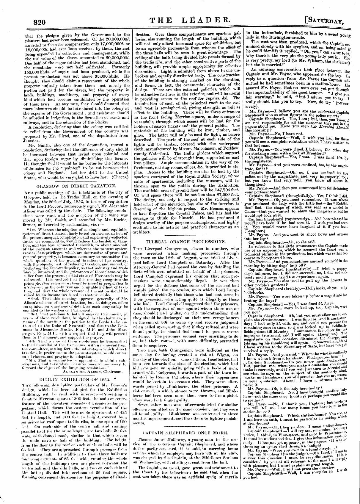 Leader (1850-1860): jS F Y, Town edition - Untitled Article