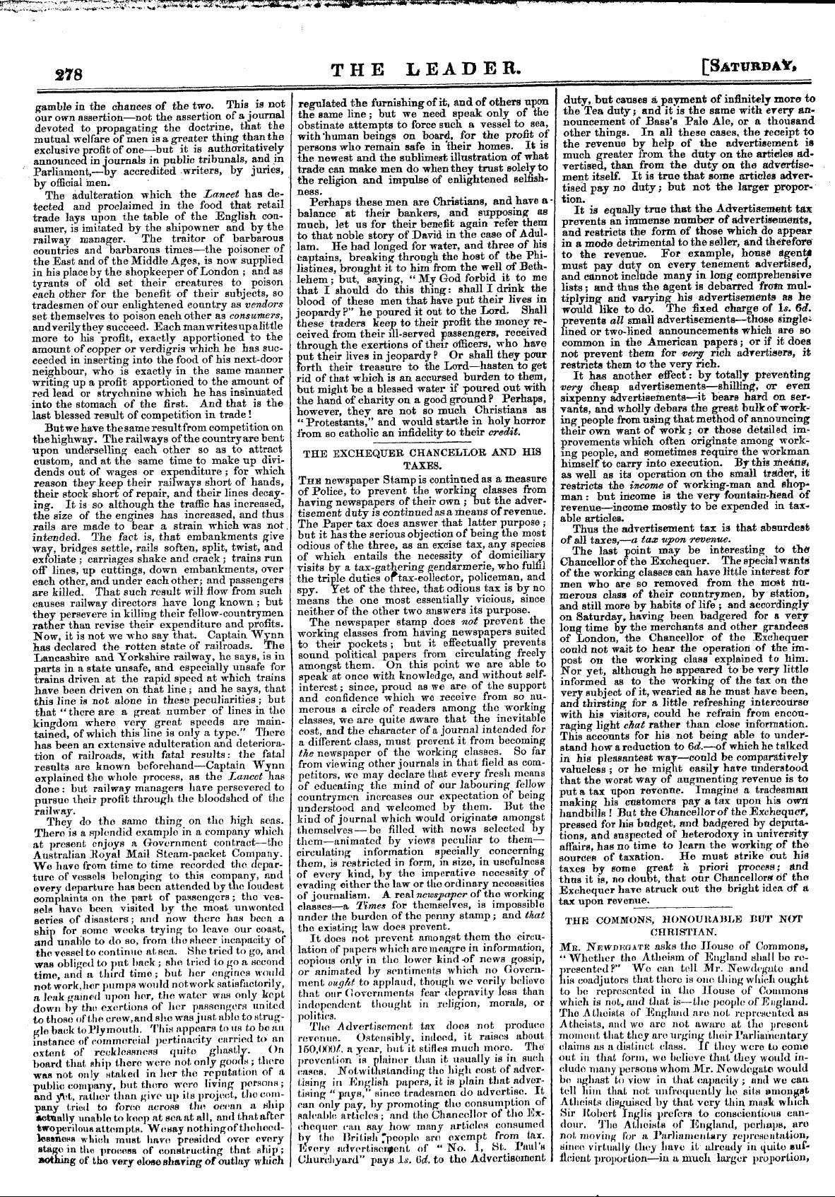 Leader (1850-1860): jS F Y, 1st edition - Untitled Article