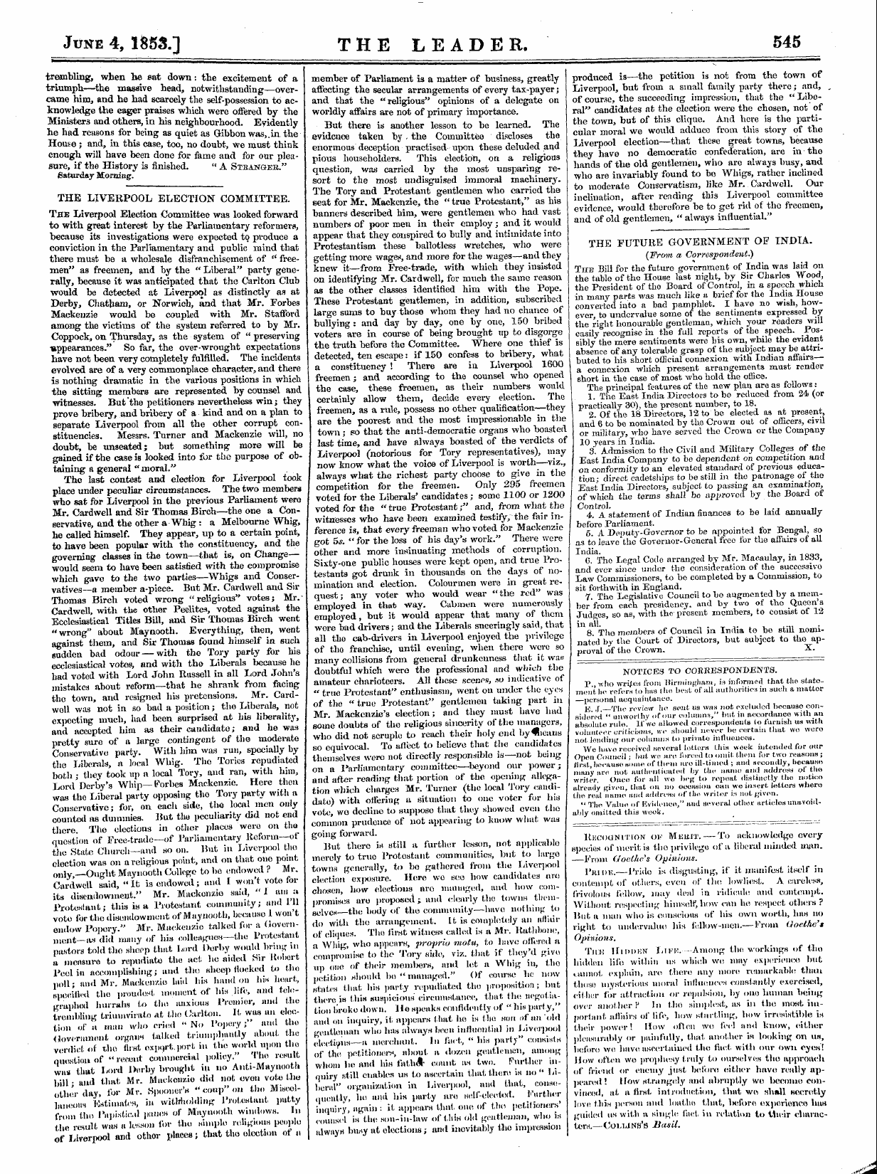 Leader (1850-1860): jS F Y, 1st edition: 17