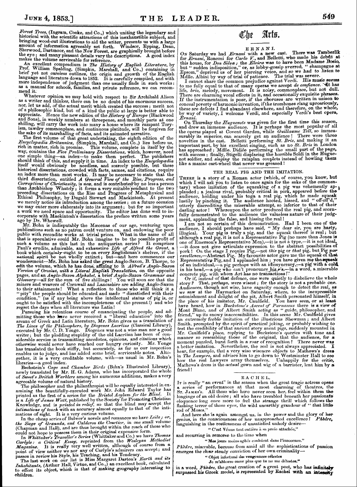 Leader (1850-1860): jS F Y, 1st edition - Untitled Article