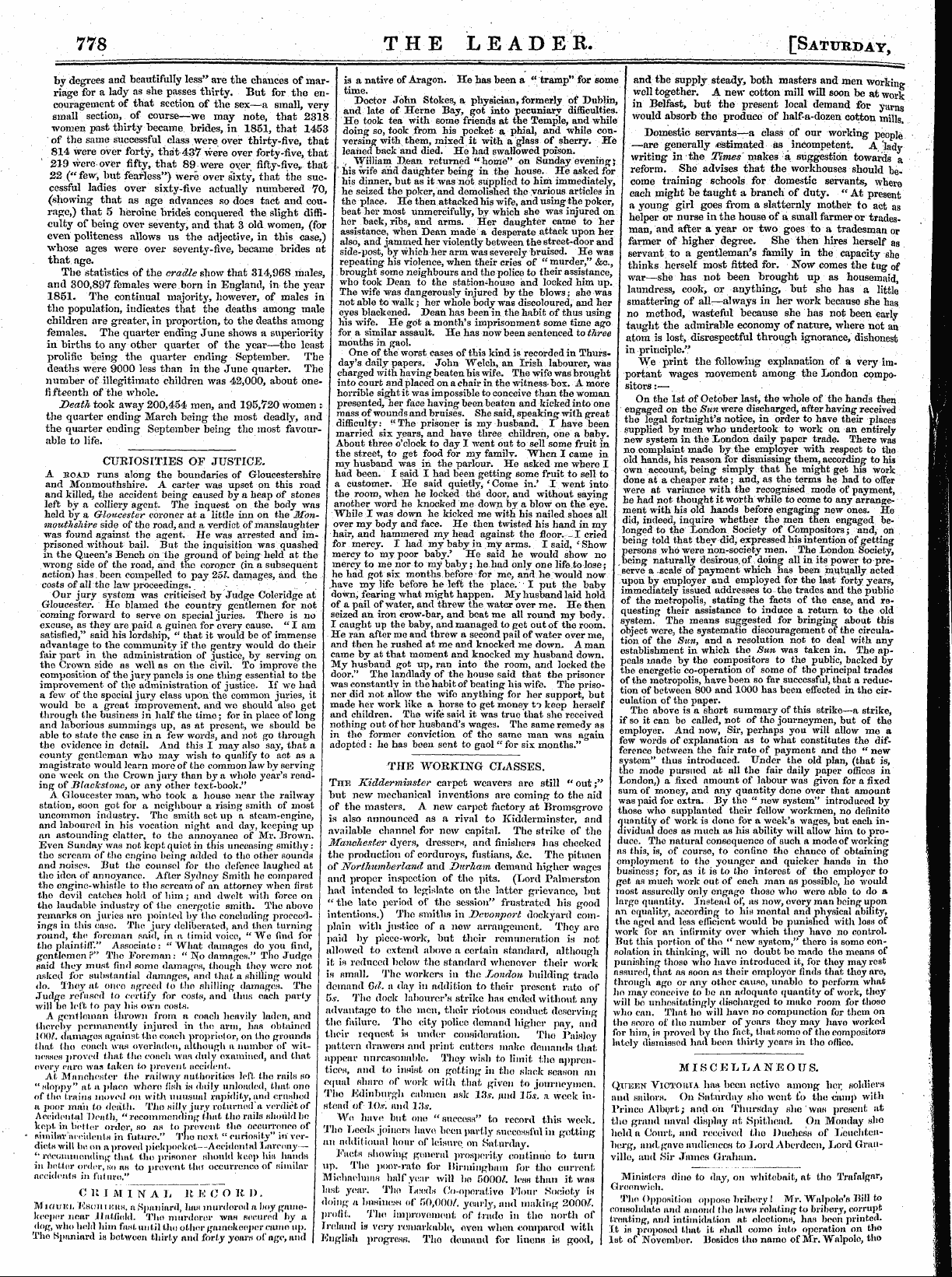 Leader (1850-1860): jS F Y, Town edition - Untitled Article