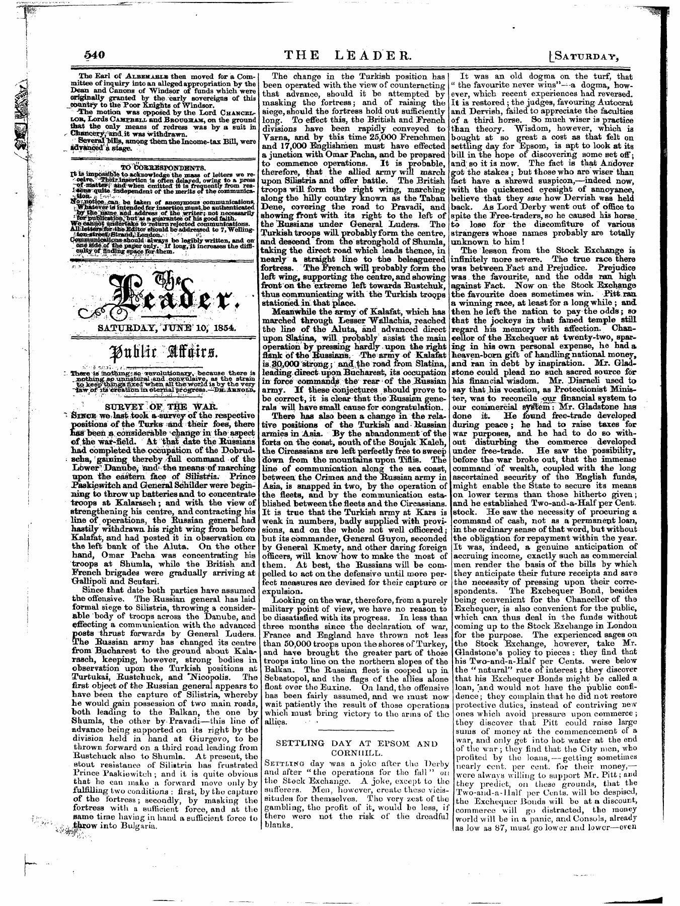 Leader (1850-1860): jS F Y, 1st edition - '" ' ; ' - ' '^ ?* Fc-R+ ^ ¦~ :( 8l I Flpwi&Lt;I» I* ^U Uja R Muultr*., , .„ ' , .. - .•"• ••