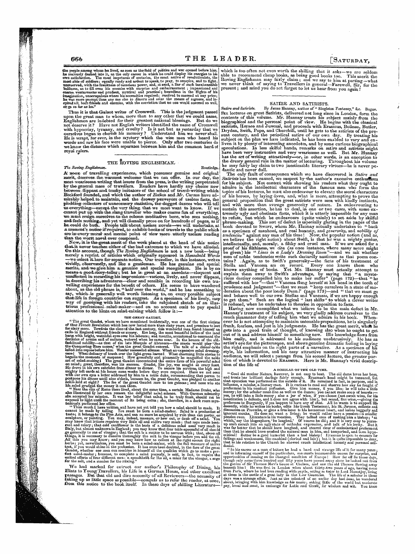 Leader (1850-1860): jS F Y, 1st edition - Untitled Article