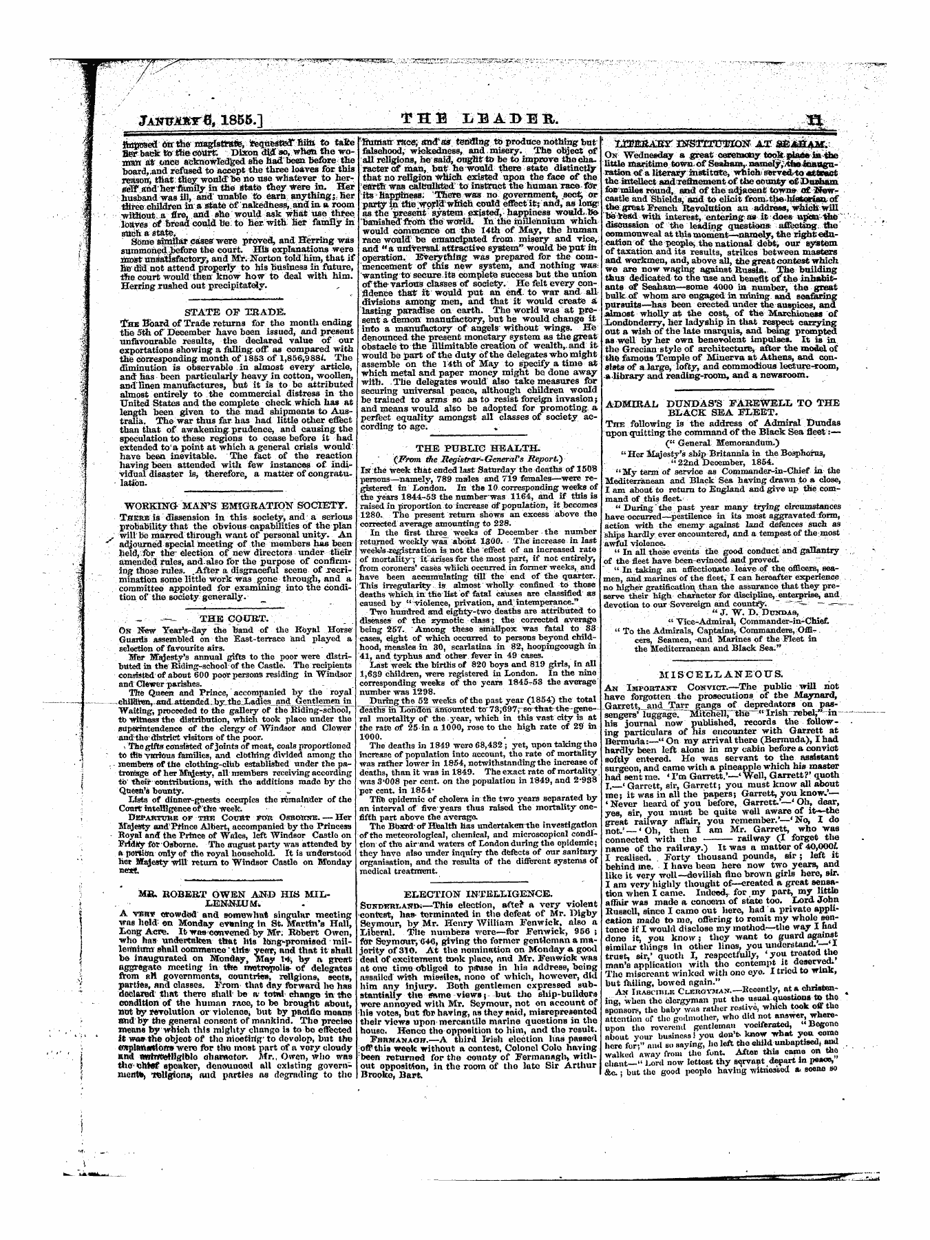 Leader (1850-1860): jS F Y, 1st edition - Untitled Article