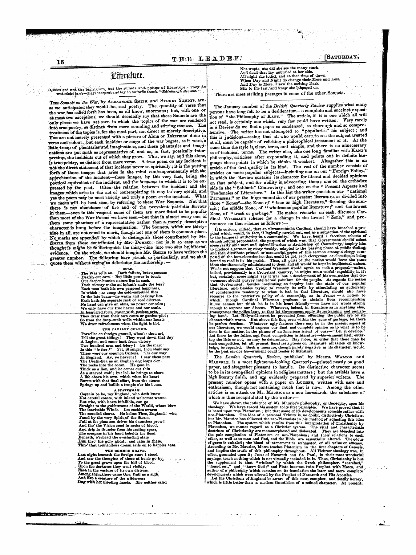 Leader (1850-1860): jS F Y, 1st edition: 16