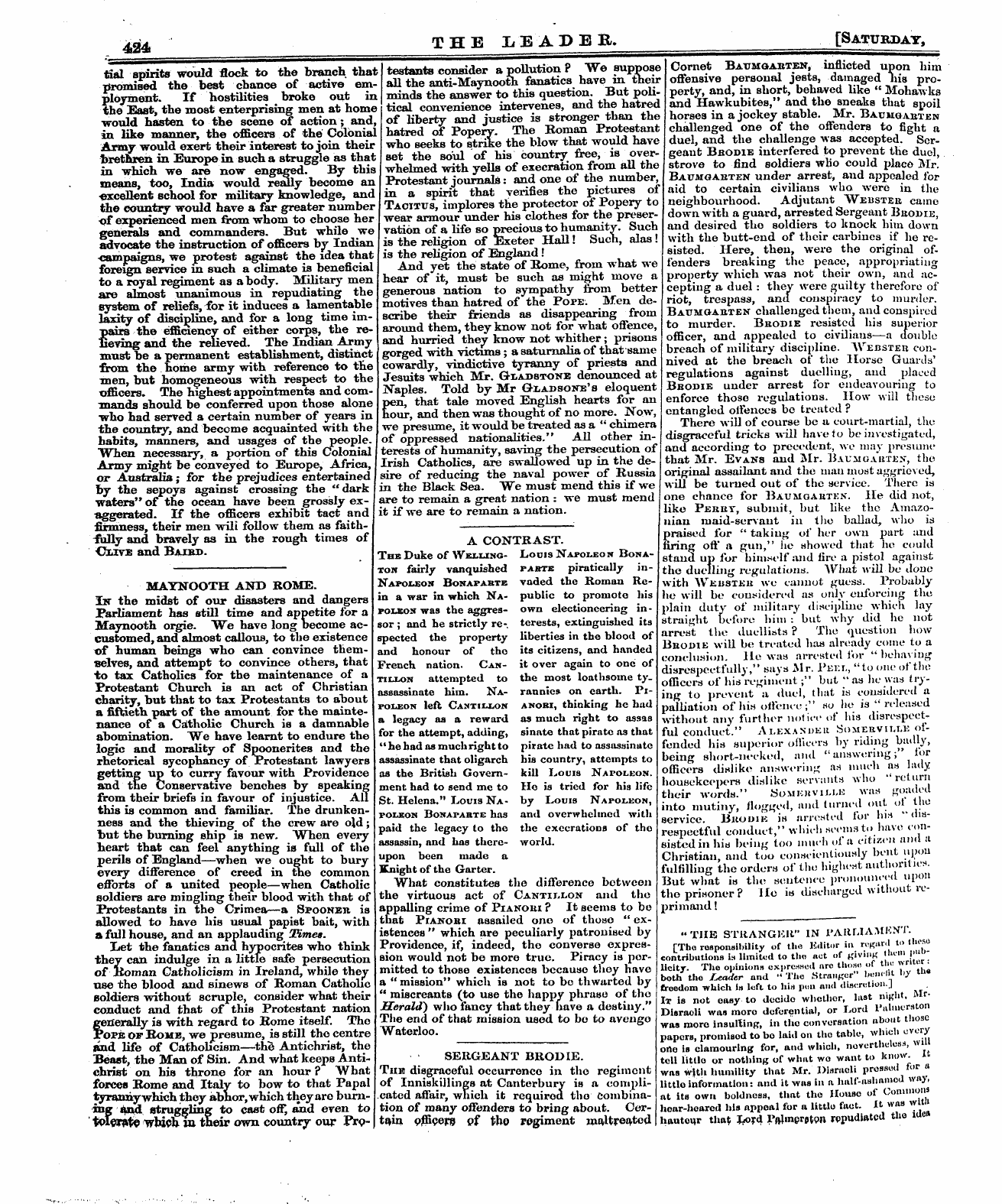 Leader (1850-1860): jS F Y, 1st edition - Untitled Article