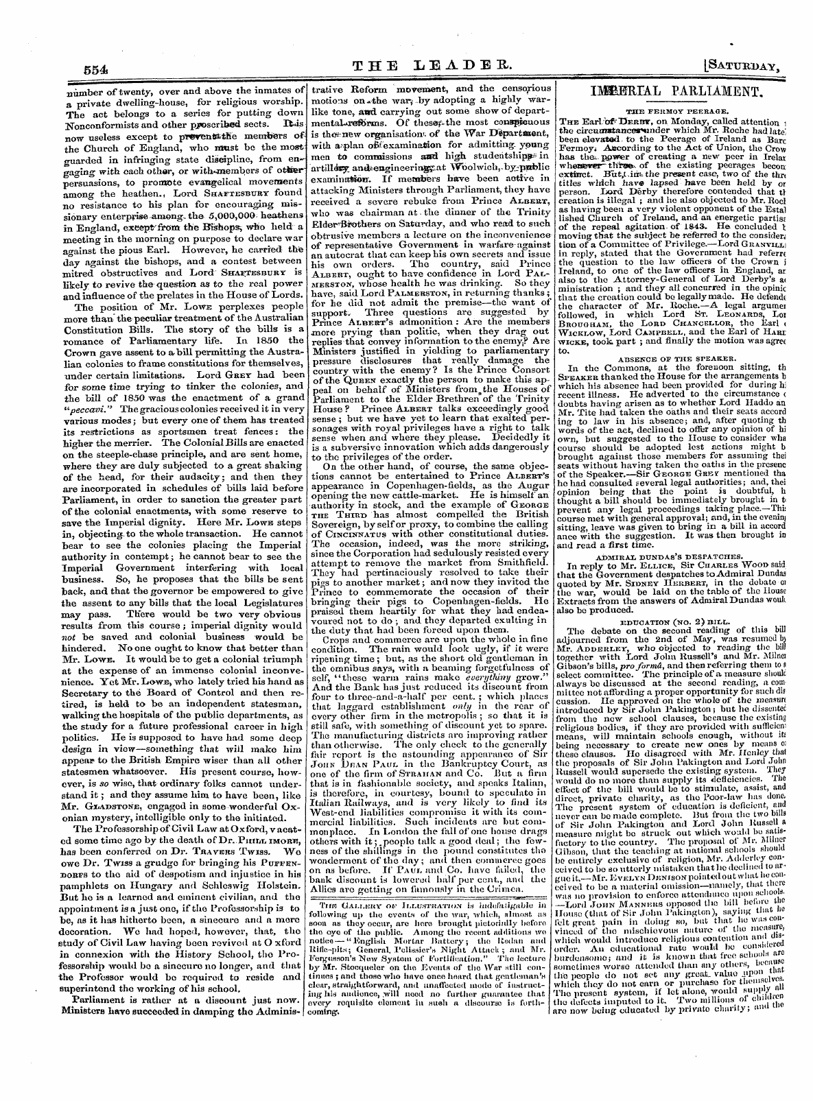 Leader (1850-1860): jS F Y, 1st edition - Untitled Article