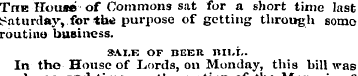 TriE House of Commons sat for a short ti...