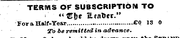 TERMS OF SUBSCRIPTIOM TO "©be TLtntJtt."...