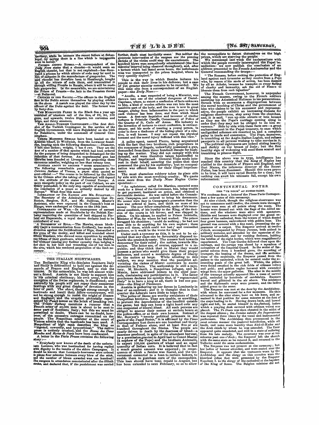 Leader (1850-1860): jS F Y, 1st edition - Untitled Article