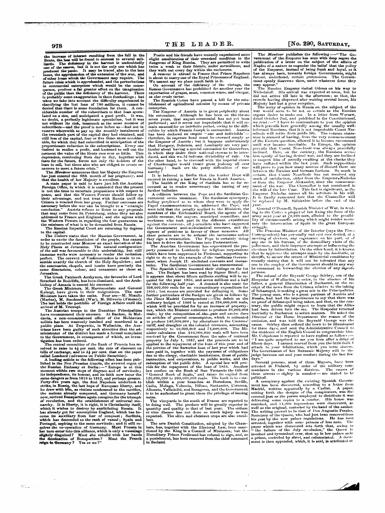 Leader (1850-1860): jS F Y, 1st edition - Untitled Article