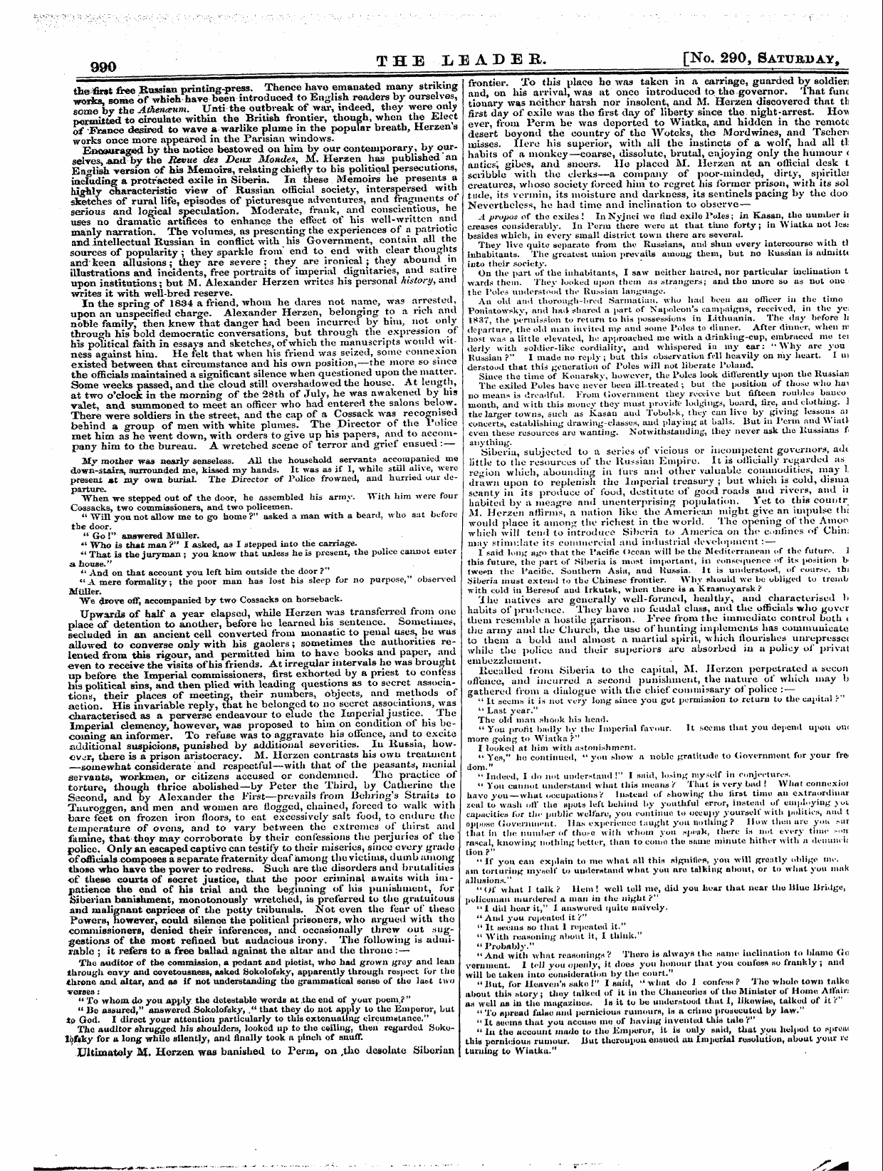 Leader (1850-1860): jS F Y, 1st edition - Untitled Article