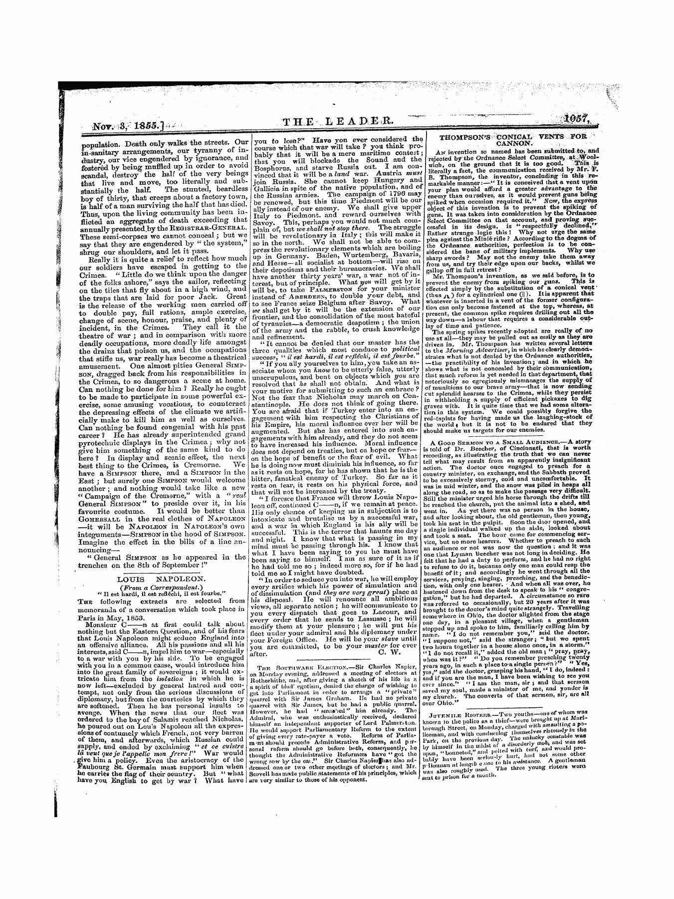 Leader (1850-1860): jS F Y, 1st edition - Untitled Article